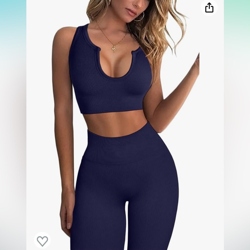 Navy Matching Workout Set